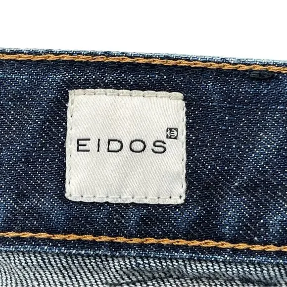 EIDOS Men’s Napoli Made in Italy 100% Cotton Dark Wash Euro 5 Pocket Jeans 36